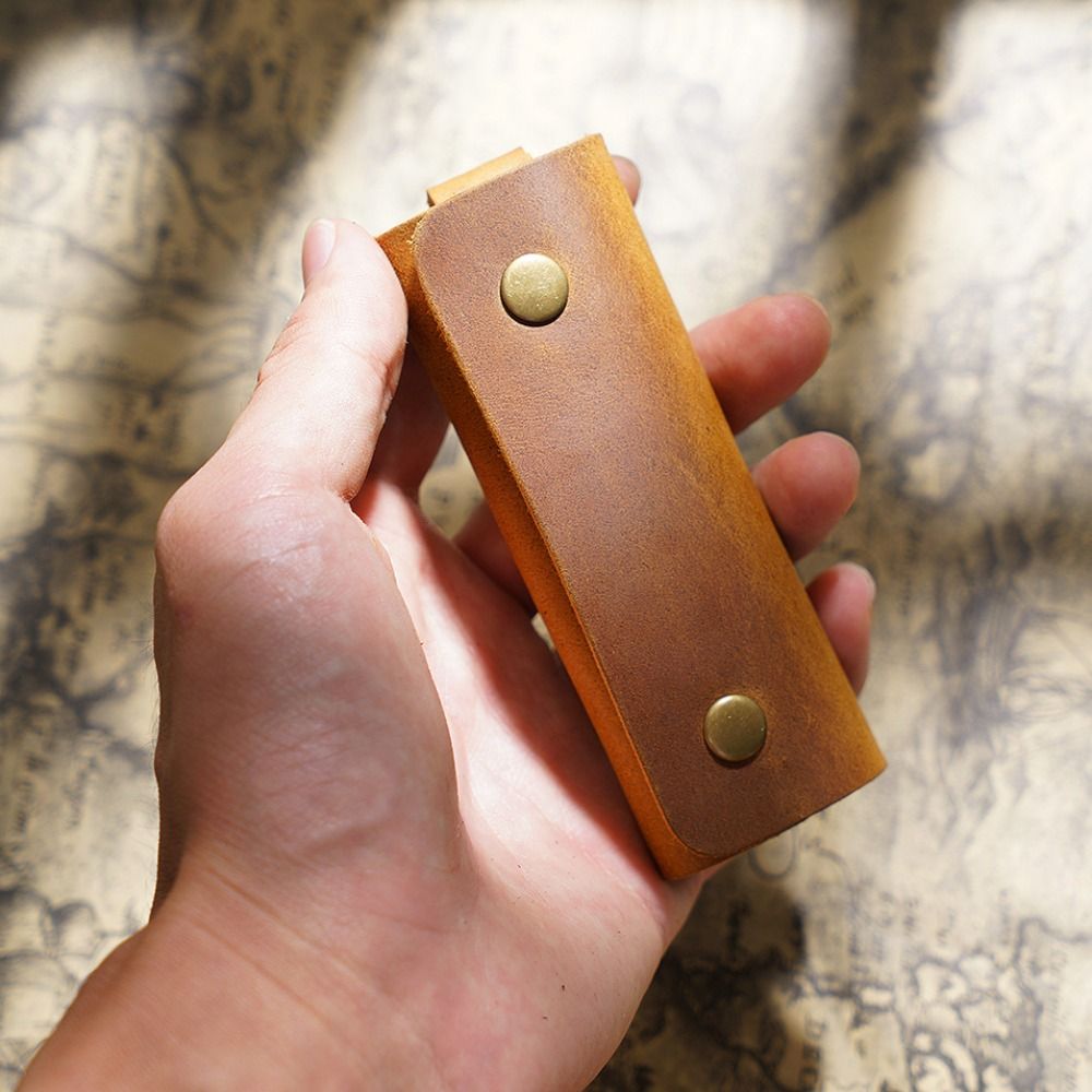 Men'S Minimalist Accessories - Mini-Schlüsseltasche aus echtem Leder, minimalistisch, multifunktional,