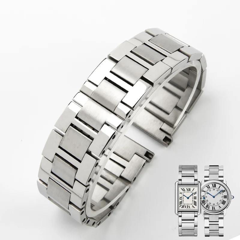 Men'S Accessories London - Edelstahl-Uhrenarmband für Cartier Tank Herren Tank