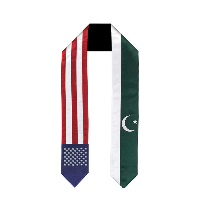 Men Accessories Pakistan - 180*14cm American Pakistan Nationalflagge Abschluss Stola