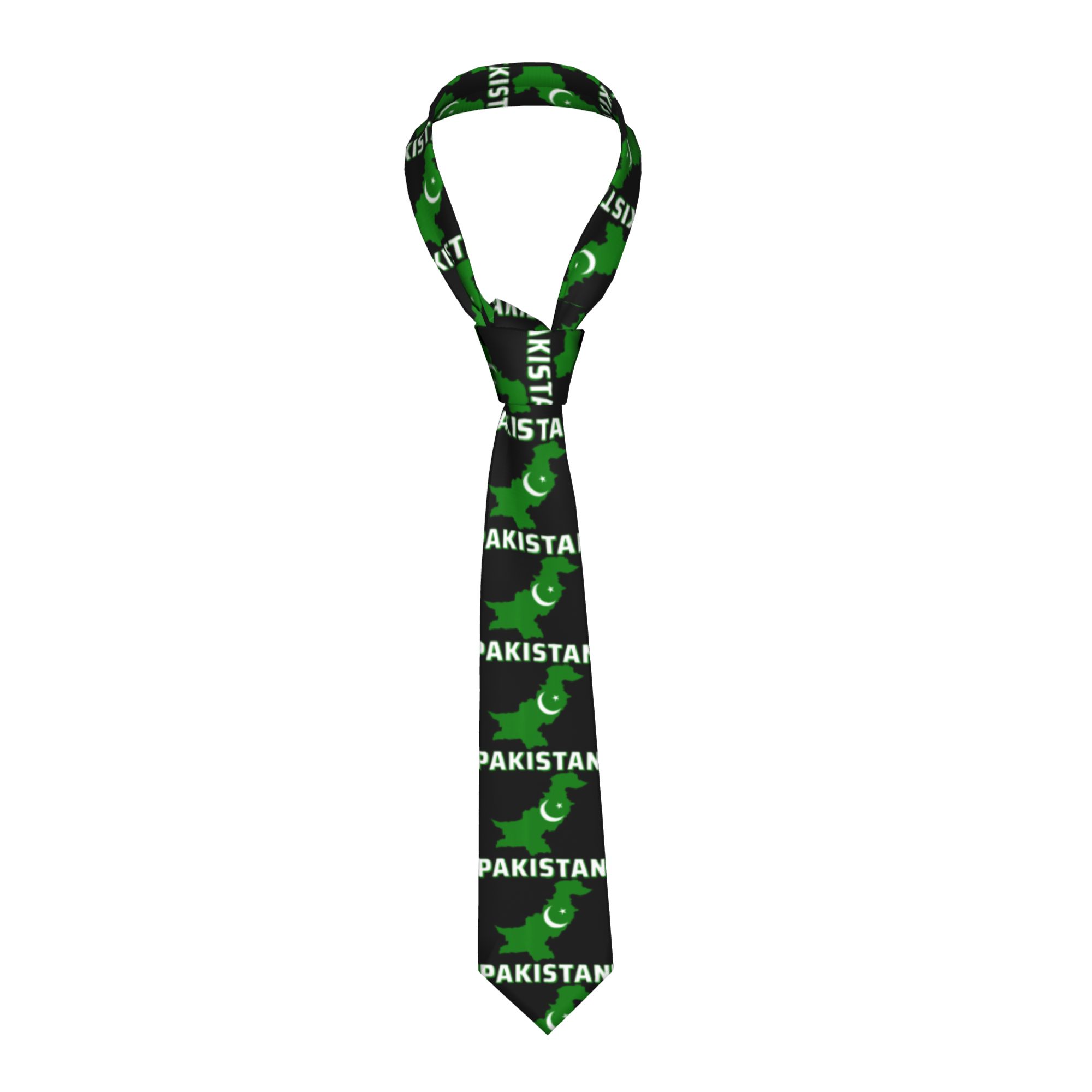 Men Accessories Pakistan - Herren-Krawatte Pakistanische Flagge Patriotische Arabische Pakistan