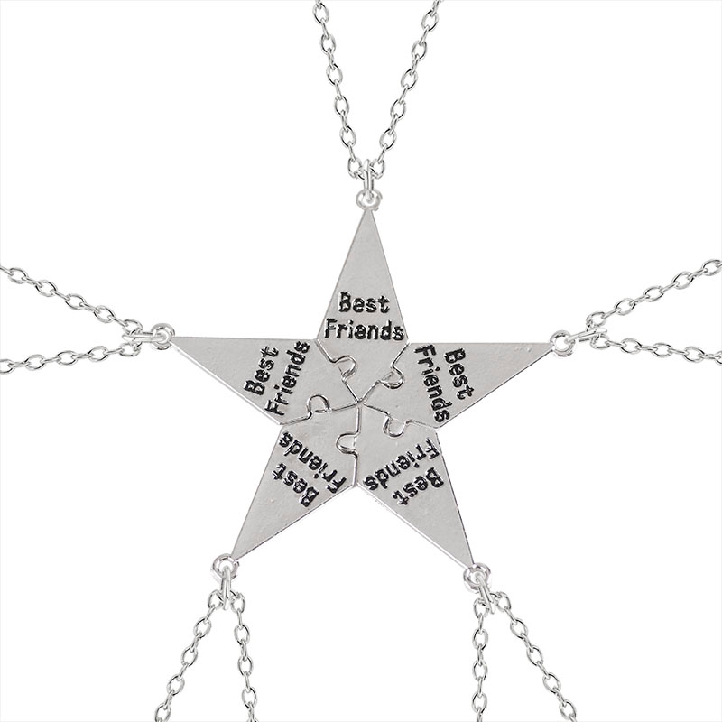 Men'S Accessories Best - Beste Freunde Halskette Kreative Fünfzackigen Stern