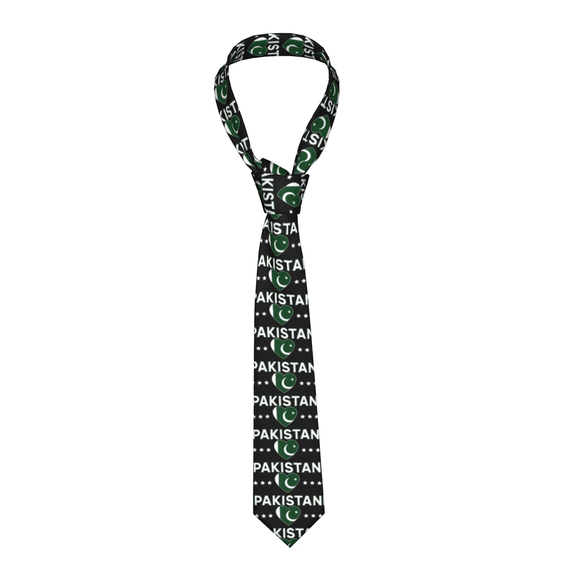 Men Accessories Pakistan - Pakistan-Flagge Herz Vintage Pakistan Landesflagge Krawatte