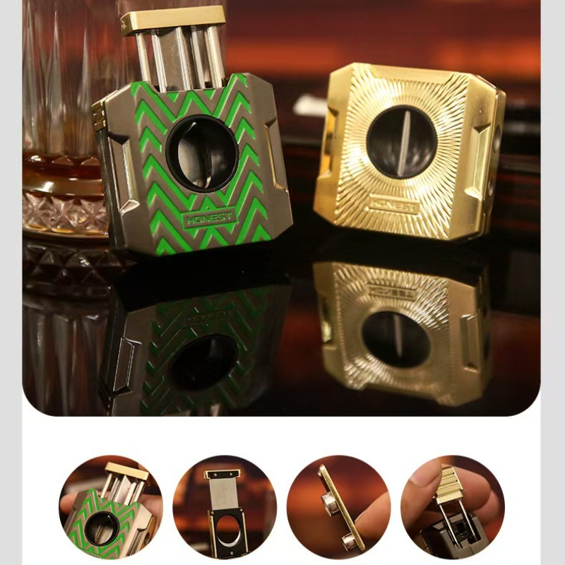 Cigar Cutter Set - EHRLICHES 4-in-1-Zigarrenwerkzeugset – Premium-Zigarenschneider, Locher, Nadelhalter