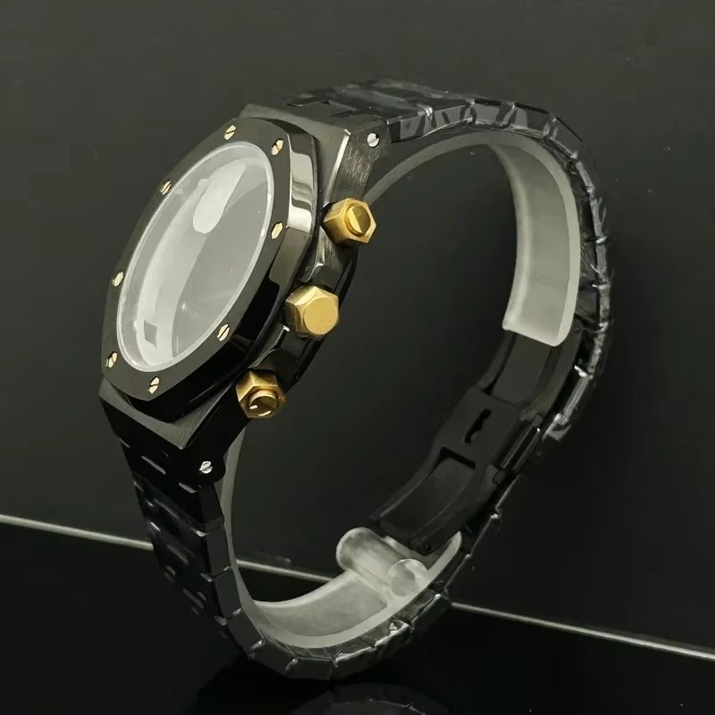 Men Accessories Logo - 41 mm Roségold Schwarz Uhr Herren