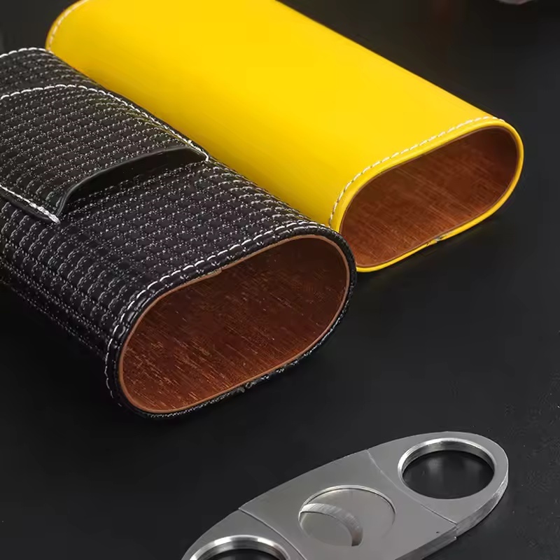 Tragbarer Leder-Zigarren-Humid – Cigar Cutter Set Bewertung und Preis