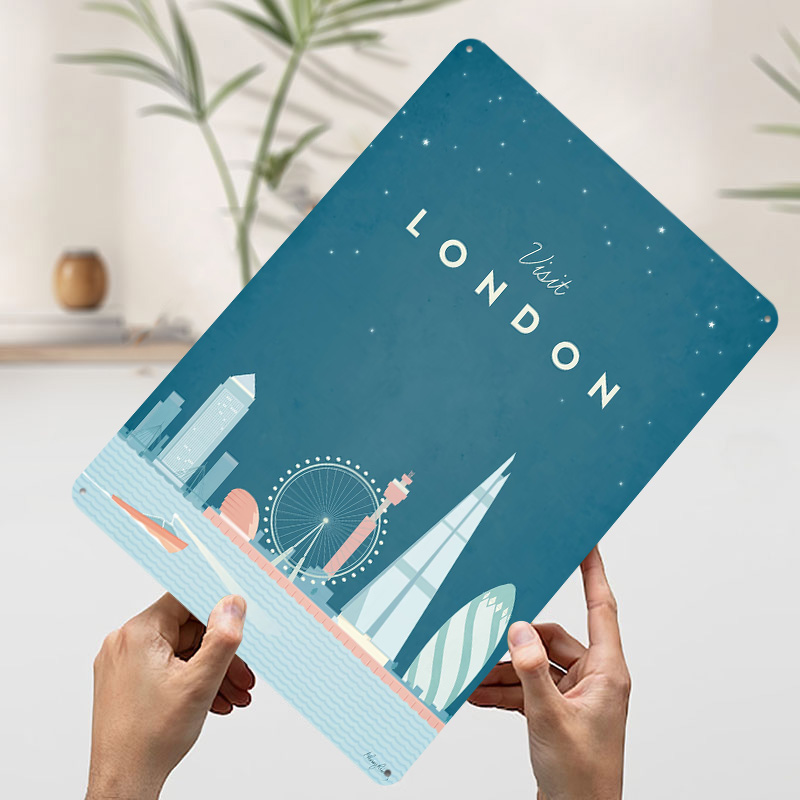 London Metallposter Maßgeferti – Men'S Accessories London Bewertung und Preis