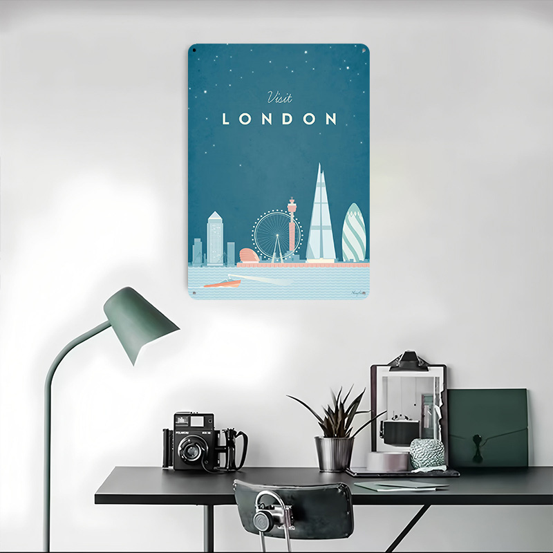 London Metallposter Maßgeferti – Men'S Accessories London Bewertung und Preis
