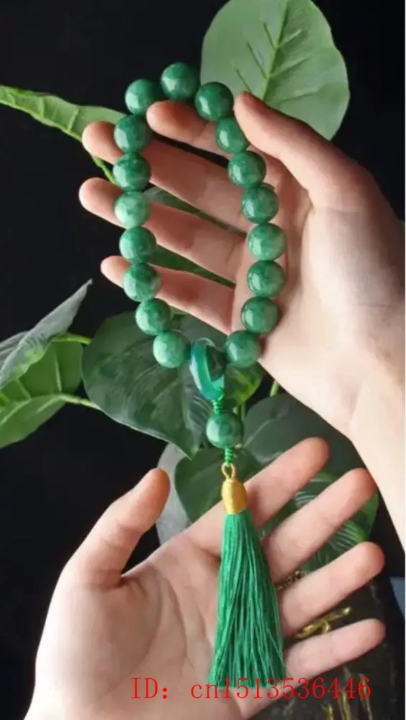 Grüner Jade stein 12mm Perlen  – Bead Bracelet Men Bewertung und Preis